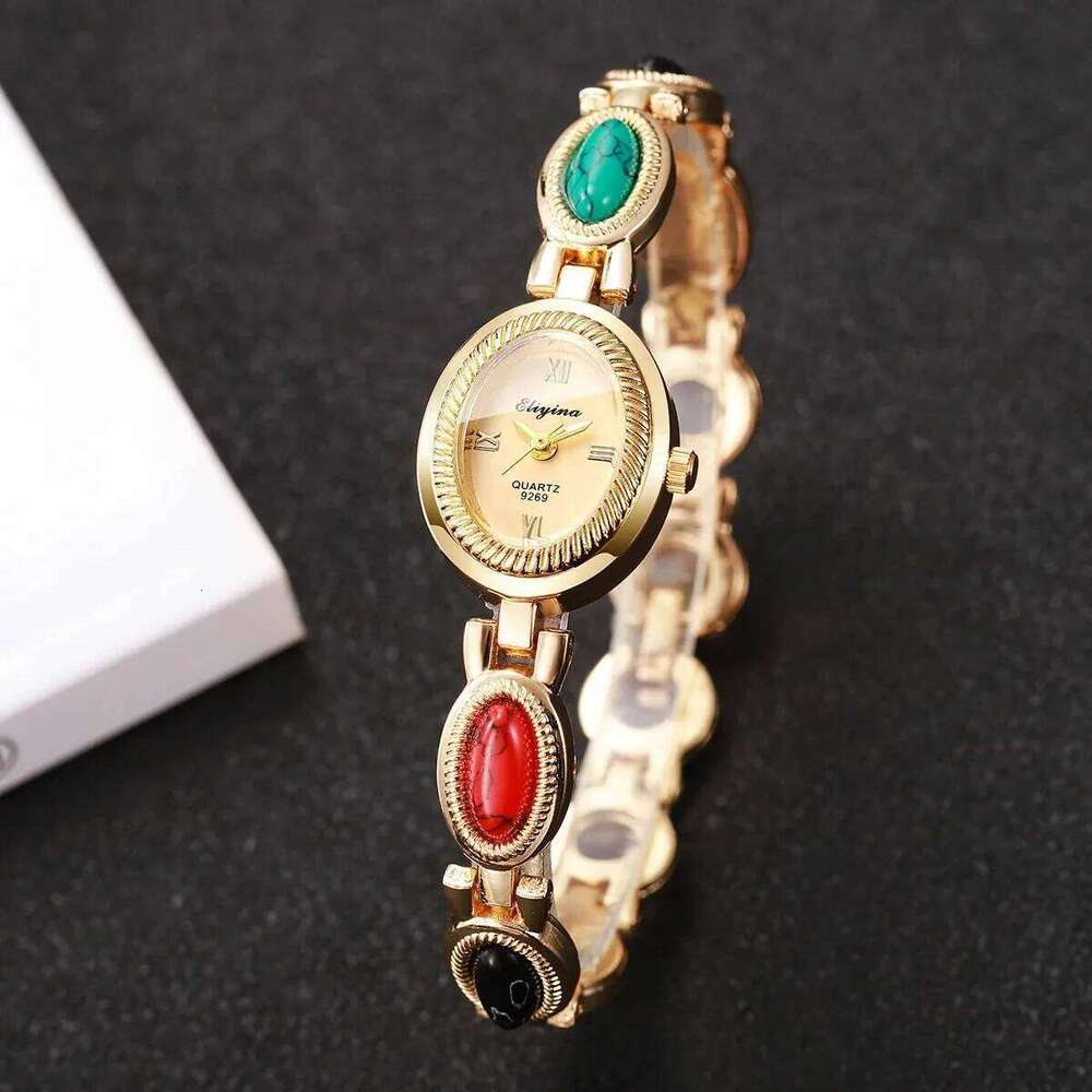 Fashion Oval Dial Women es Elegant Rhinestone Strap Ladies Wrist Reloj Mujer Girls Clock Without Box H260228