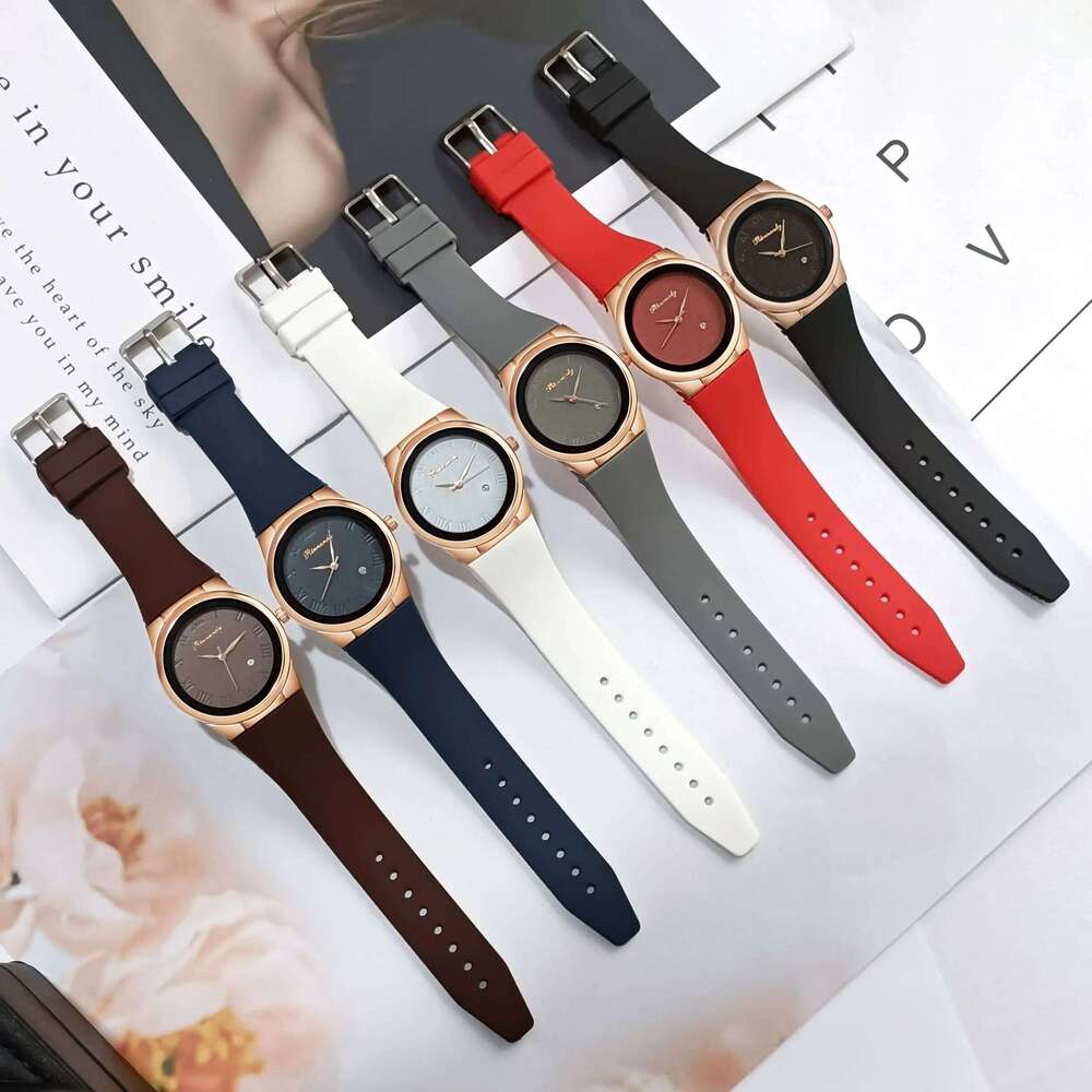 Fashion Roma Dial Women Calendar Quartz es Casual Silicone Band Ladies Sports Wrist Reloj Mujer H260228