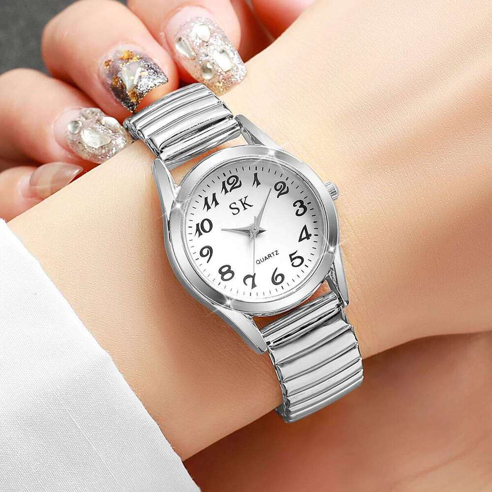 Elegant Small Dial Women es Fashion Elastic Strap Quartz Reloj MujerWithout Box H260228