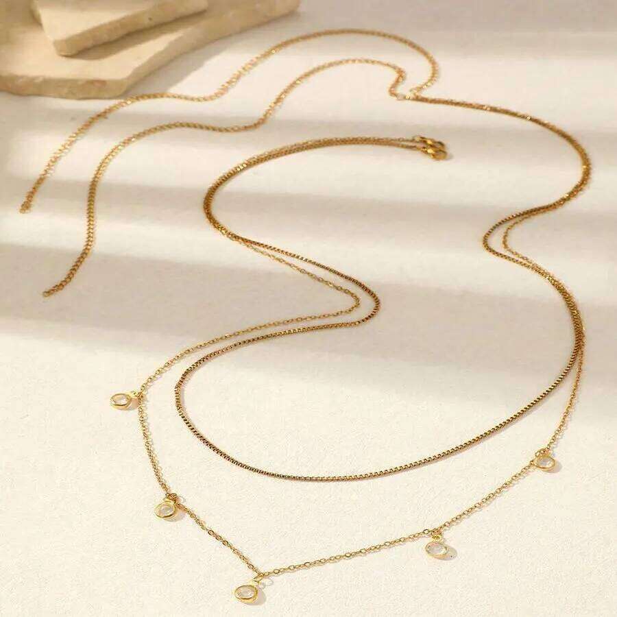 Fashionable and Sexy Body Accessories Sparkling Plain 2025 Women's New Summer Beach Bikini Waist Chain Jewelry H260228
