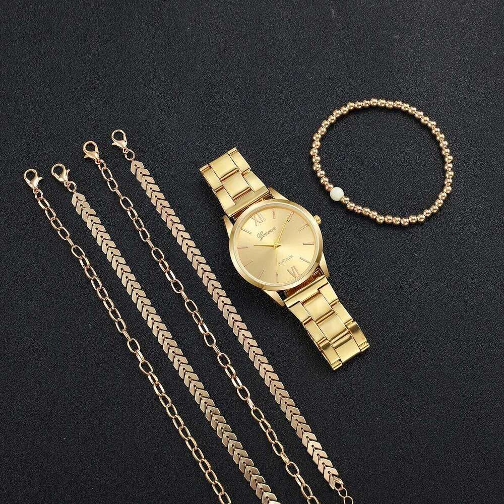 3/6PCS Fashion Women es Simple Roma Dial Analog Quartz Wrist s Set Reloj MujerWithout Box H260228