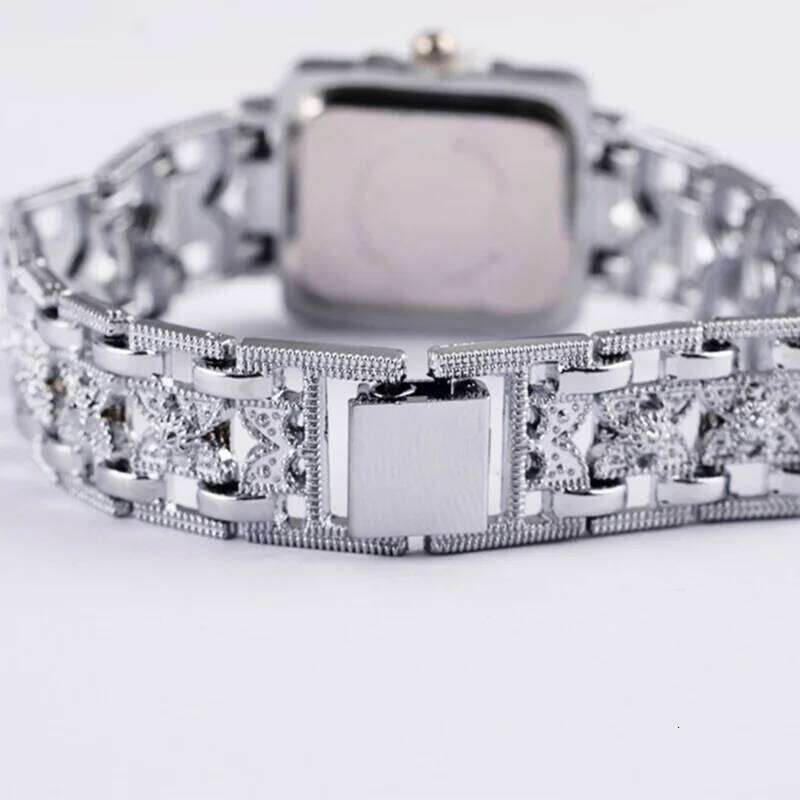 Sales Silver Fashion Women es Rhinestone Steel Ladies Wrist Female Clock Gift reloj mujer H260228