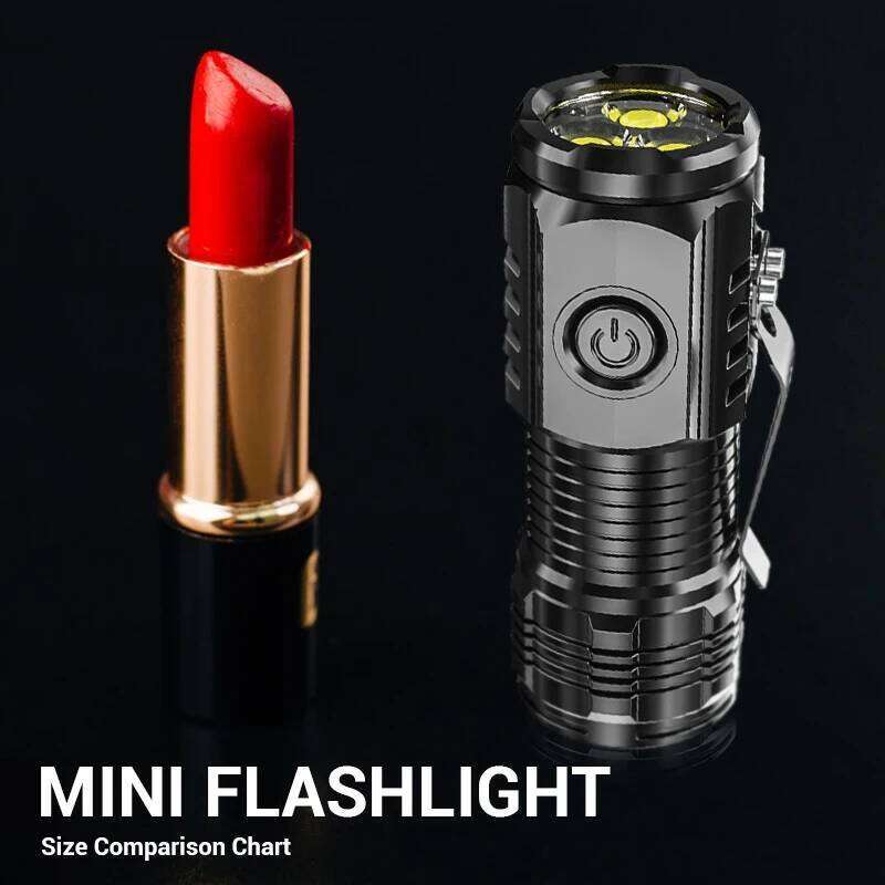 Pocket 3 LED Portable Flashlight Super Bright Torch Waterproof Mini Light with Cap Clip for Outdoor Hiking Camping Working Lamp Z260301