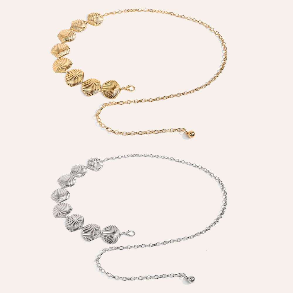 1pc Fashionable round Metal Waist Chain for Women Stylish Versatile Trendy Belt to Wear with Dresses H260228