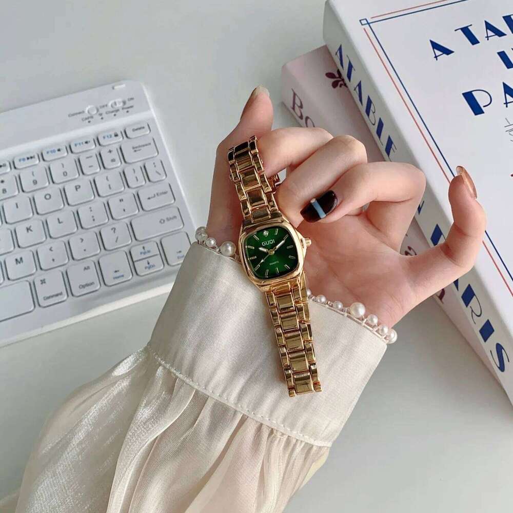 Fashion Ladies Quartz Wrist Gold Alloy StrapSimple Square Dial Women's es Reloj Mujer Girls Clock Gift Montre femme H260228
