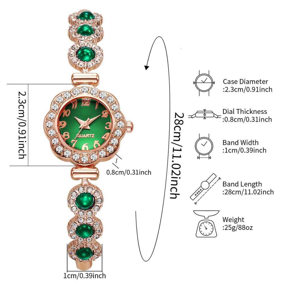 Elegant Rhinestone Strap Women es Fashion Ladies Arabic Dial Analog Quartz Reloj Mujer Without Box H260228