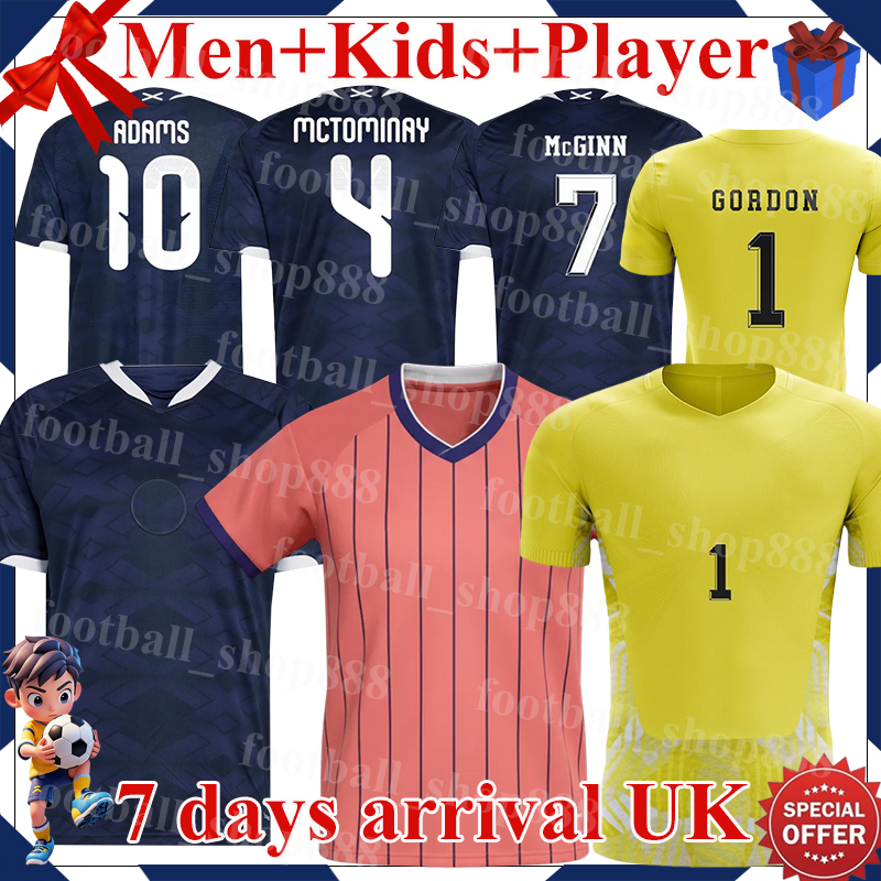 5XL 4XL Scotland 2026 World Cup national football team Soccer Jerseys ADAMS McTOMINAY McGINN CHRISTIE 26/27 Football Shirts DYKES HIRST HICKEY Men Kids Kit Socks Sets