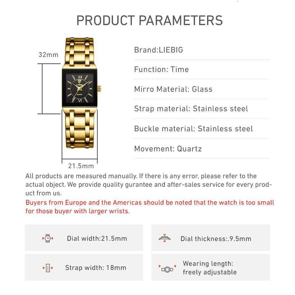 2022 Golden Quartz Wristes For Women Ladies Fashion 30m Waterproof Female Girl es Relogio Feminino Clock L1029 H260228