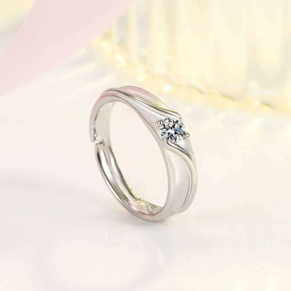New Arrivals Women's 925 Sterling Silver High Quality Crystal Zircon Jewelry Fashion Couple Ring For Men XY0319 H260228