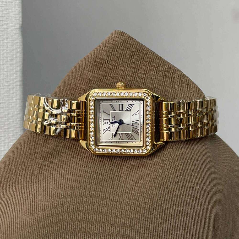 CILOA Square Retro High Quality Workplace Gold Stainless Steel Strap Trendy Fashion Compact Waterproof Quartz H260228