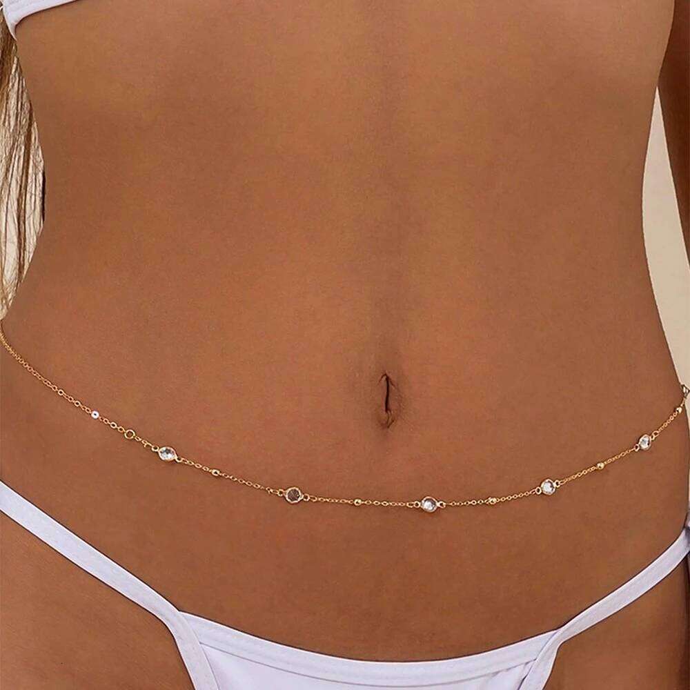 Gold For Women, Sexy Layered Belly Waist Waterproof Beads Summer Non Tarnish Body Chain Jewelry Gifts H260228