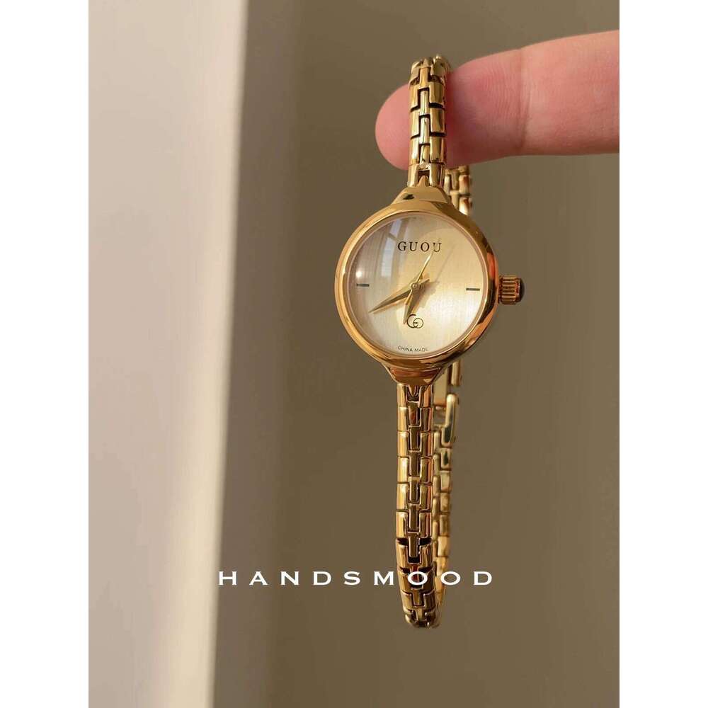 Luxurious, Exquisite, and Fashionable Gold Design High-Quality, Refined Ladies' Premium Quartz Timepiece Gift H260228