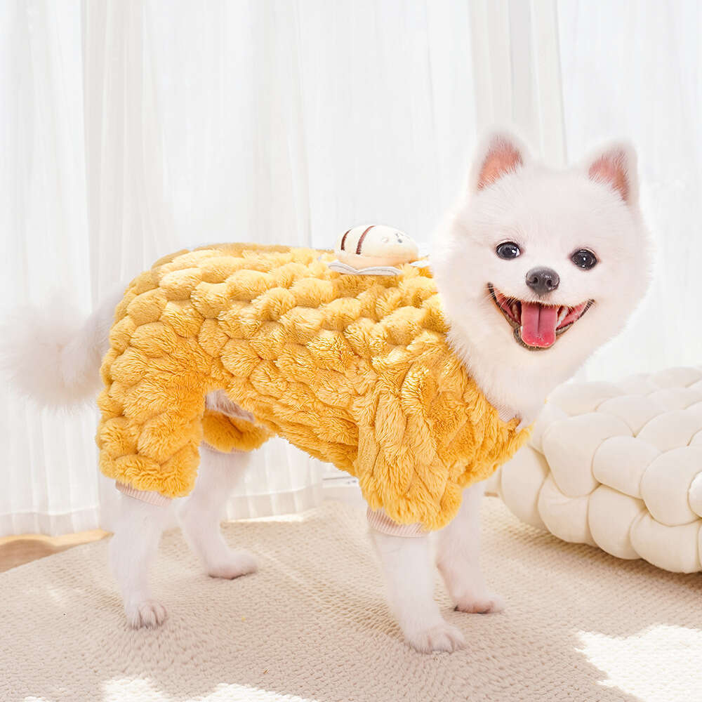 Famous brand New Four Legged Bee Leash Pet Cat Clothes Dog Supplies Autumn Winter Warm Thickened Teddy pupakaIK