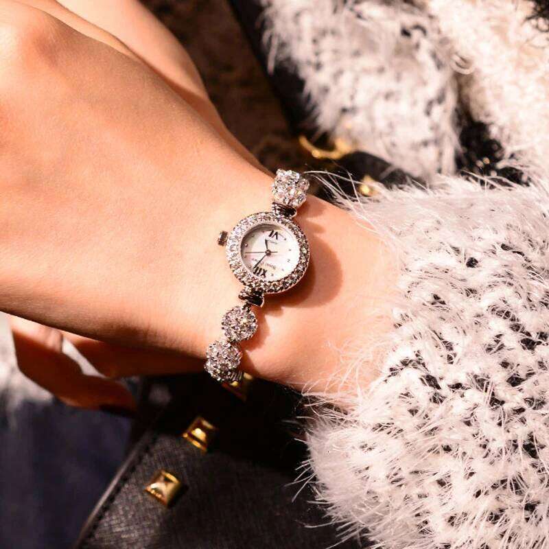 Royal Crown Women's Japan Quartz Hours Fine Fashion Jewelry Band Shell Rhinestones Girl Birthday Gift H260228