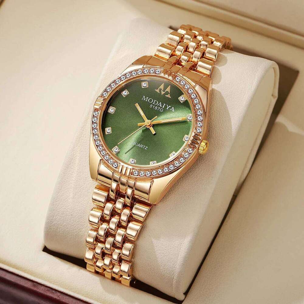 Women es Luxurious Quartz Sparkling Rhinestone Dial Dress Wristes for Ladies Relogio Feminino H260228