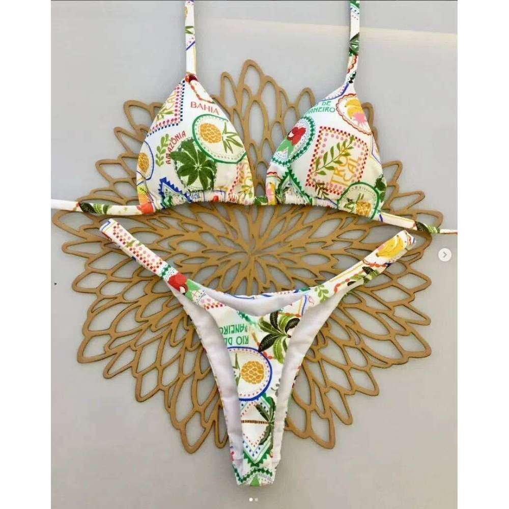New Style Split Triangle Bikini Sexy Brazil Swimsuit Women's Beach Vacation Z260301