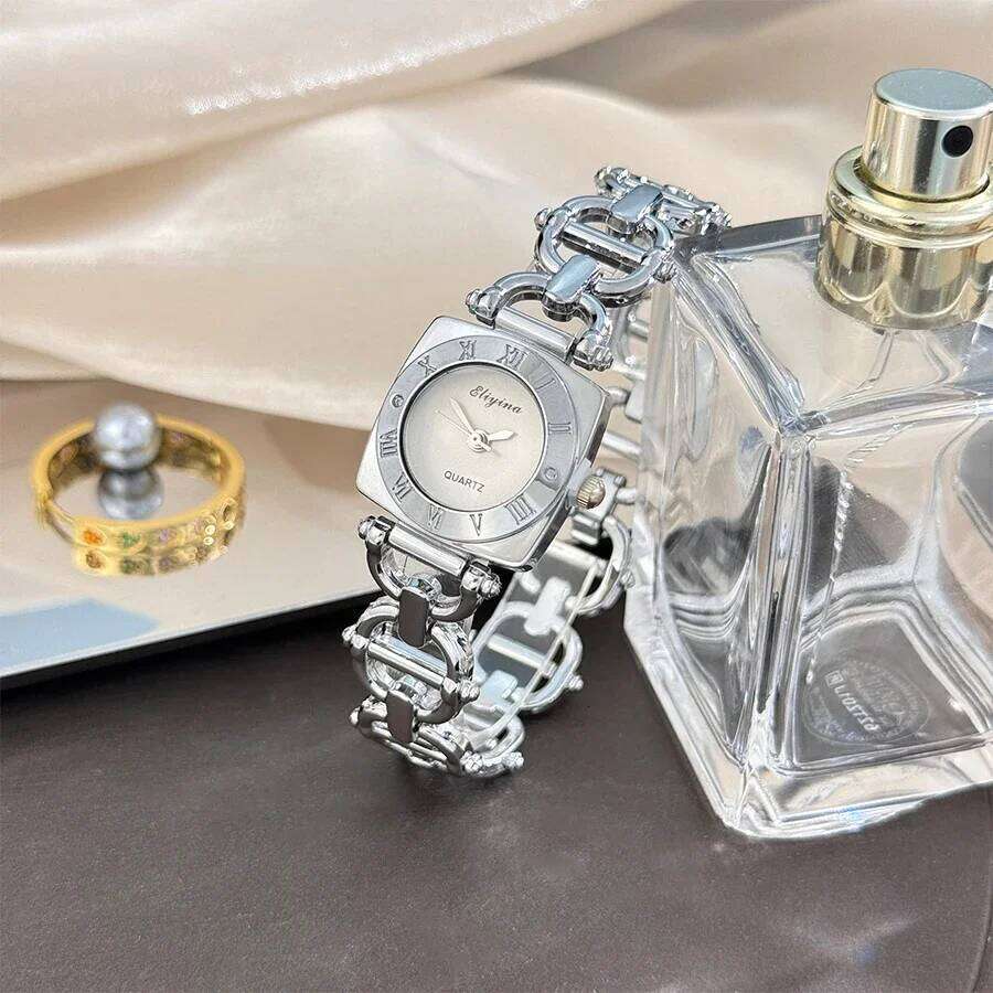 Elegant Square Women Quartz Fashion Band Ladies Wristes Reloj Mujer Girls Clock Gift H260228