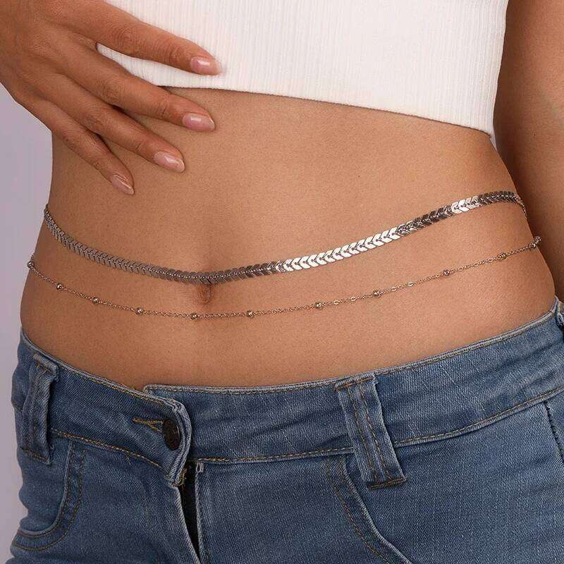 Aihua Sexy Flat Snake Waist Belly Belt for Women Summer Beach Bikinis Simple Body Chain Festival Jewelry Accessories H260228