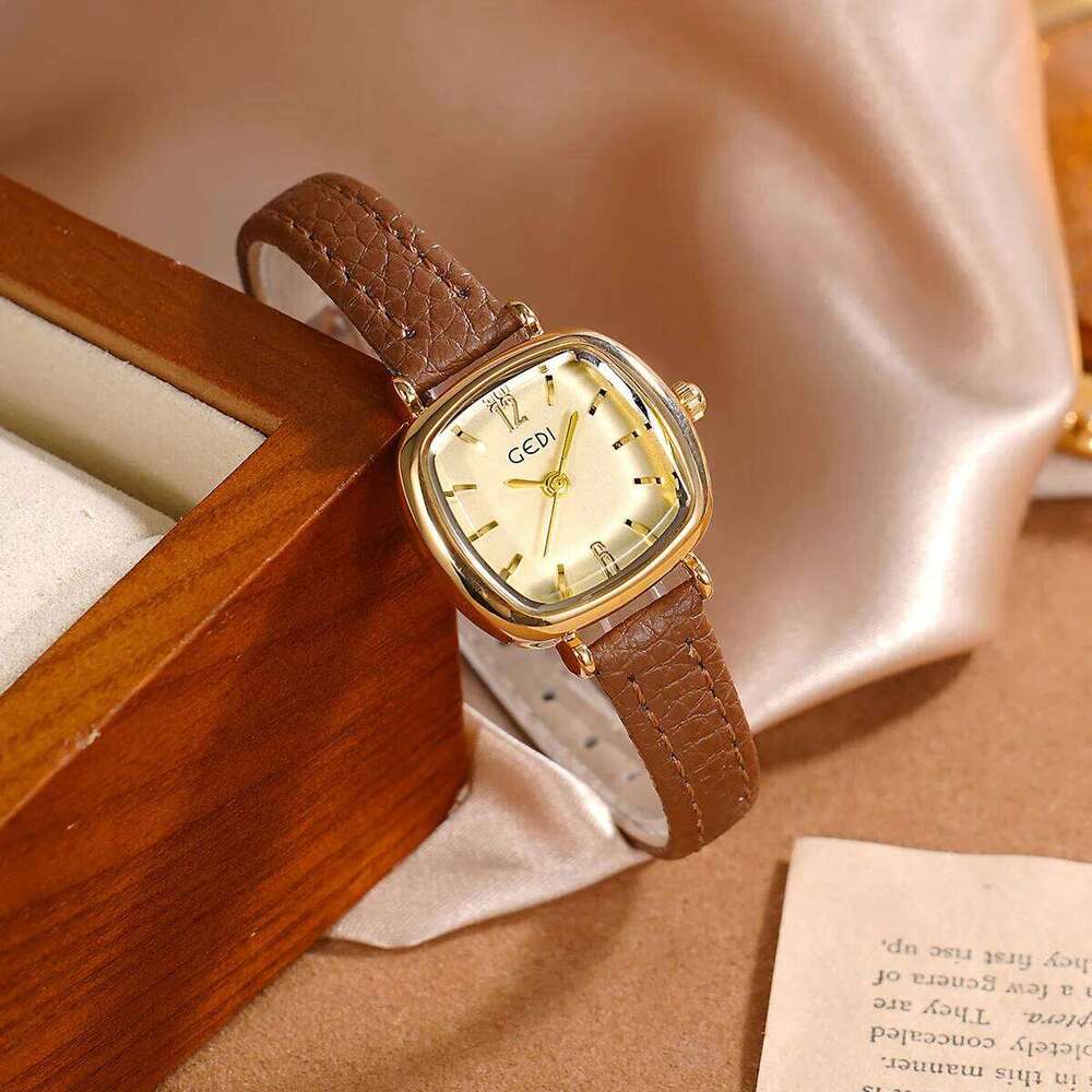 Ladies Simple Ankola Red Student Small Exquisite High End waterproof Women's Fashion Quartz Clock Wristes gift H260228