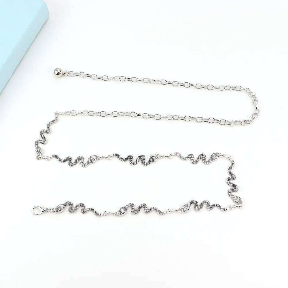 Fashion Vintage Snake Shape Waist Chain Women Girls Adjustable Body Belt Belly Jewelry Tassel Design for Dresses Jeans H260228