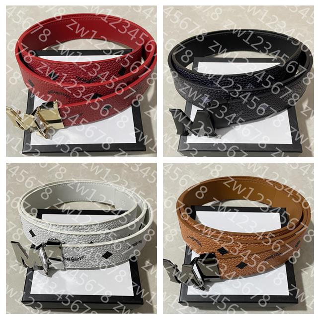 Belt Buckle Fashion Womens Genuine Leather Belts For Women Designer men Letter Double Big gold silver black gun classical Width 33M M CM