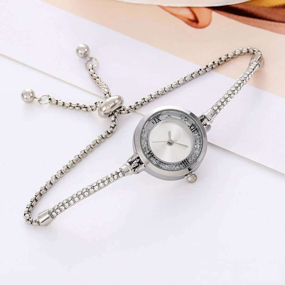 2024 Fashion Women's Gold Small Dial Elegant New Cute Women Steel Quartz Wrist H260228