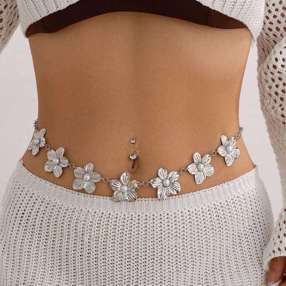 Summer Beach Body Sea Star Pearl Waist Jewelry Sexy Resort Wear Hip Chain for Women Festival Vacation accessory H260228