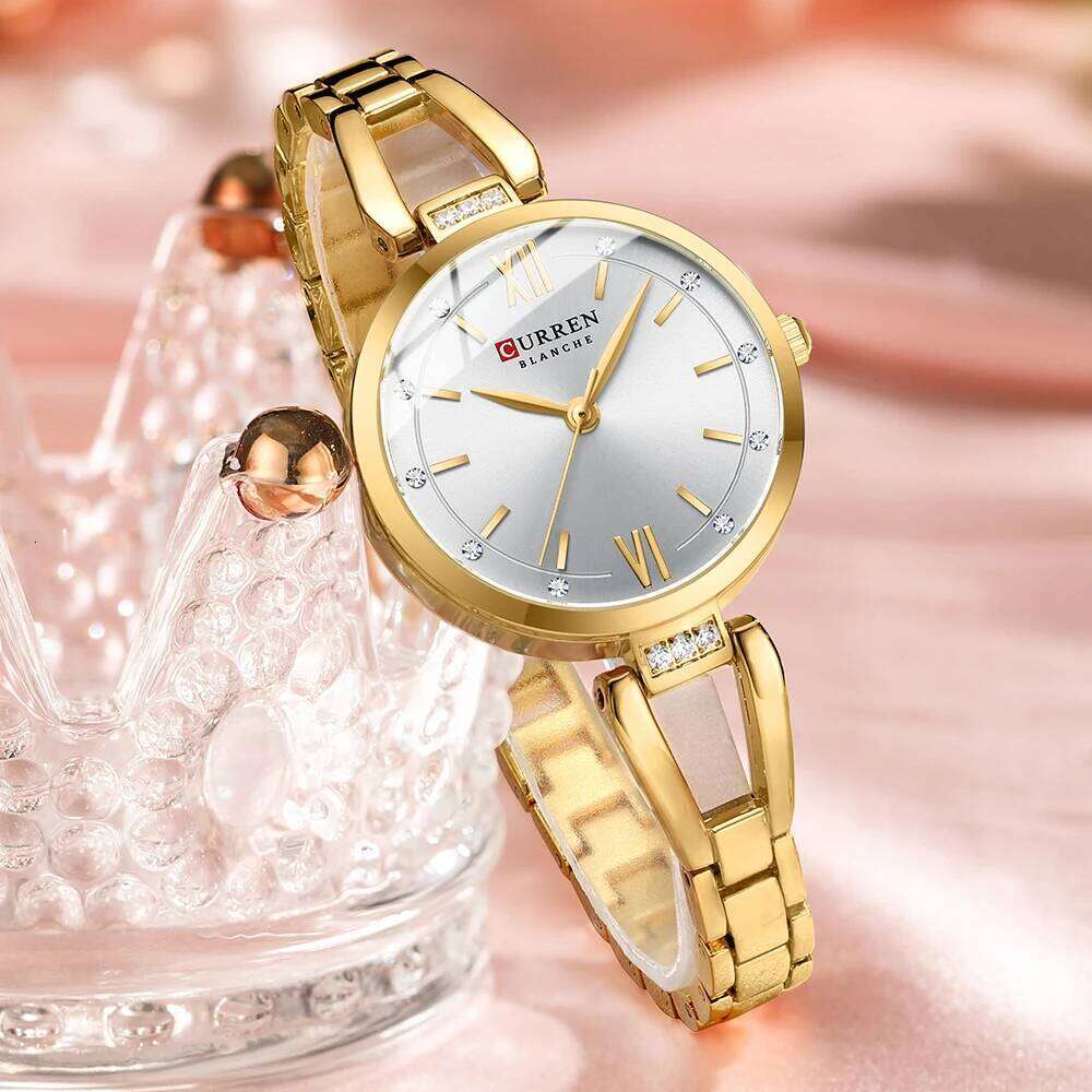 CURREN For Woman High Quality Diamond Ladies Quartz Waterproof Stainless Steel Women es reloj+box H260228