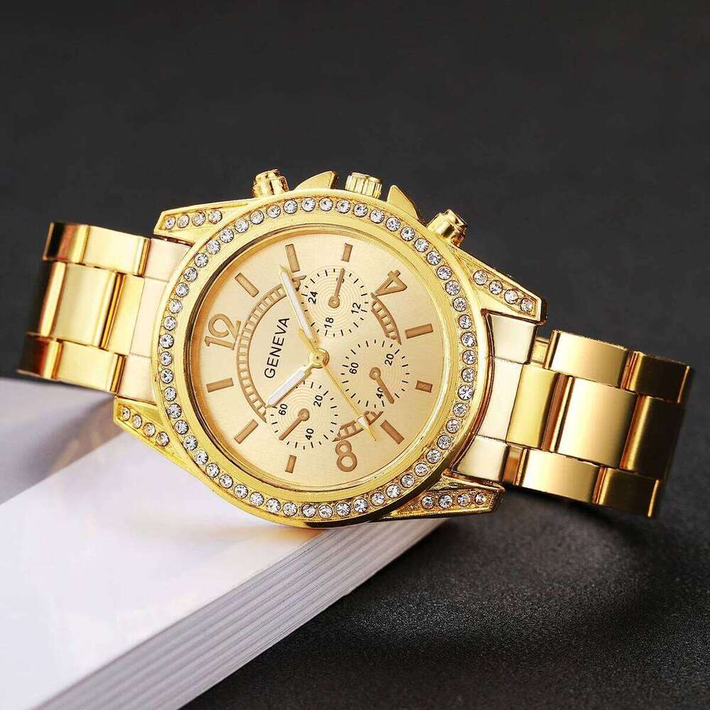 Luxury Diamond Women es Arabic Dial Alloy Strap Quartz Wrist Reloj Mujer Girls Clock GiftWithout Box H260228