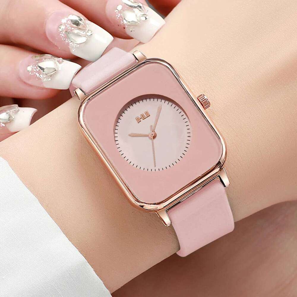 Fashion Rectangle Women es Casual Silicone Band Sports Reloj Mujer Girls Clock Gift H260228