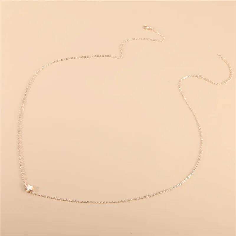 Trendy Sexy Star Simple Belly Chain Fashion Bikini Waist Link Necklaces Summer Body Jewelry for Women Accessories Female New H260228