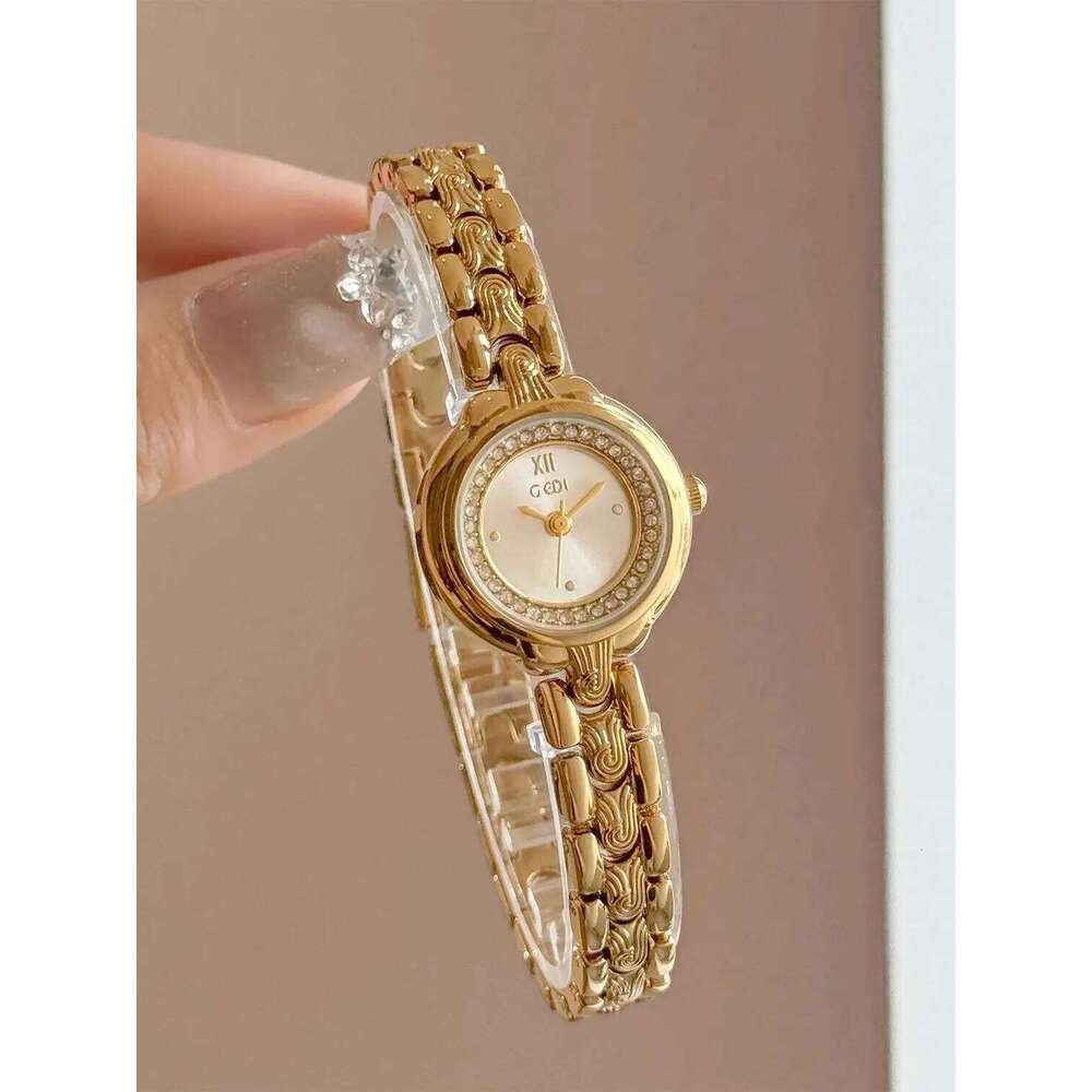 Fashion Women's es with Diamond-Studded Small Dial, Stainless Steel , Quartz Movement - Perfect Gift H260228