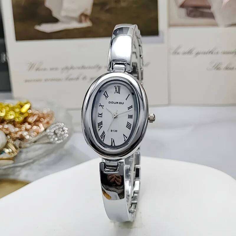 Luxury Famous Brand Women Oval Dial Quartz es Fashion Ladies Strap Wrist Relogio Montre Femme Dropshipping H260228