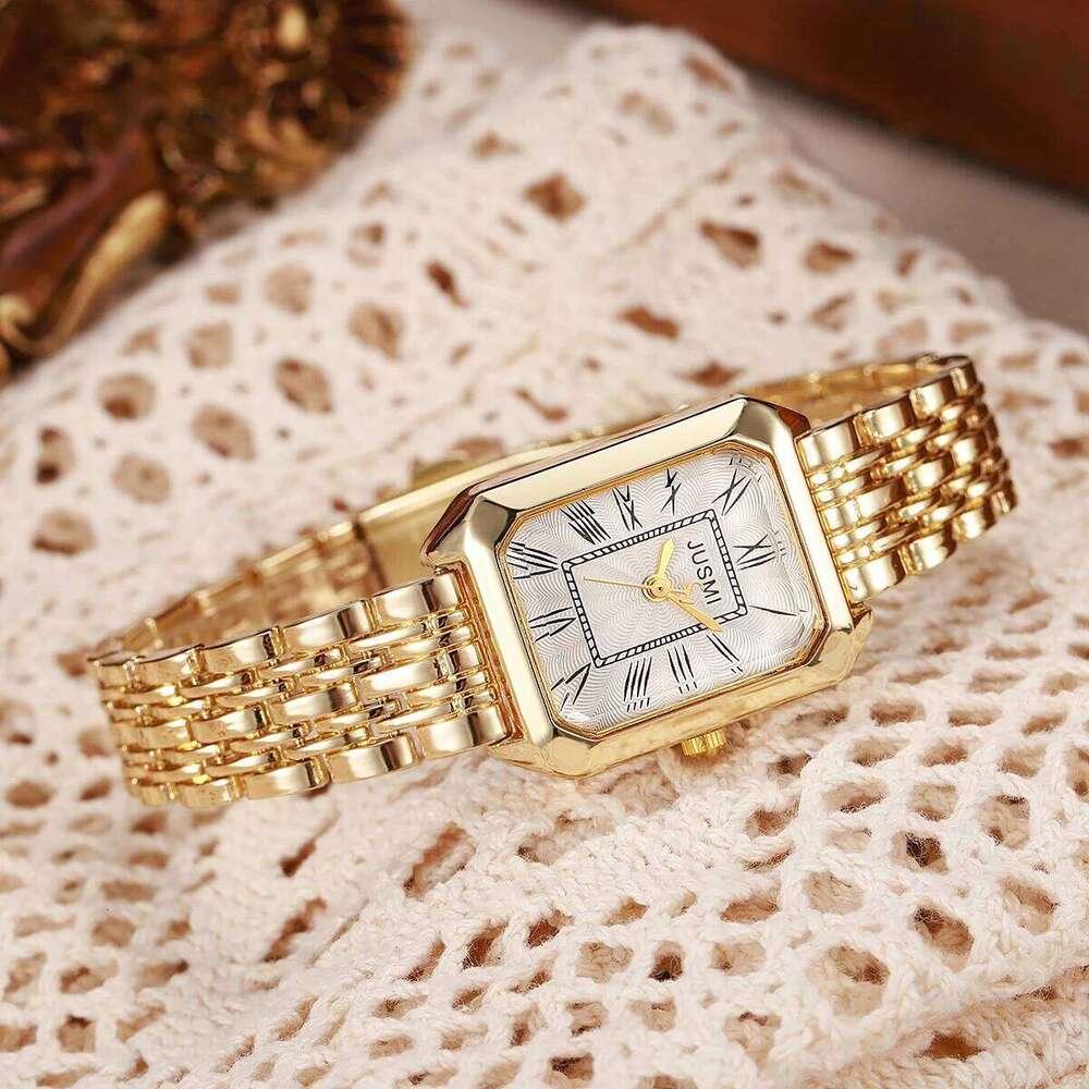 Light Luxury Fashion All-match Square Roman Graduated Quartz Women's for Christmas and Halloween Holiday Gifts H260228