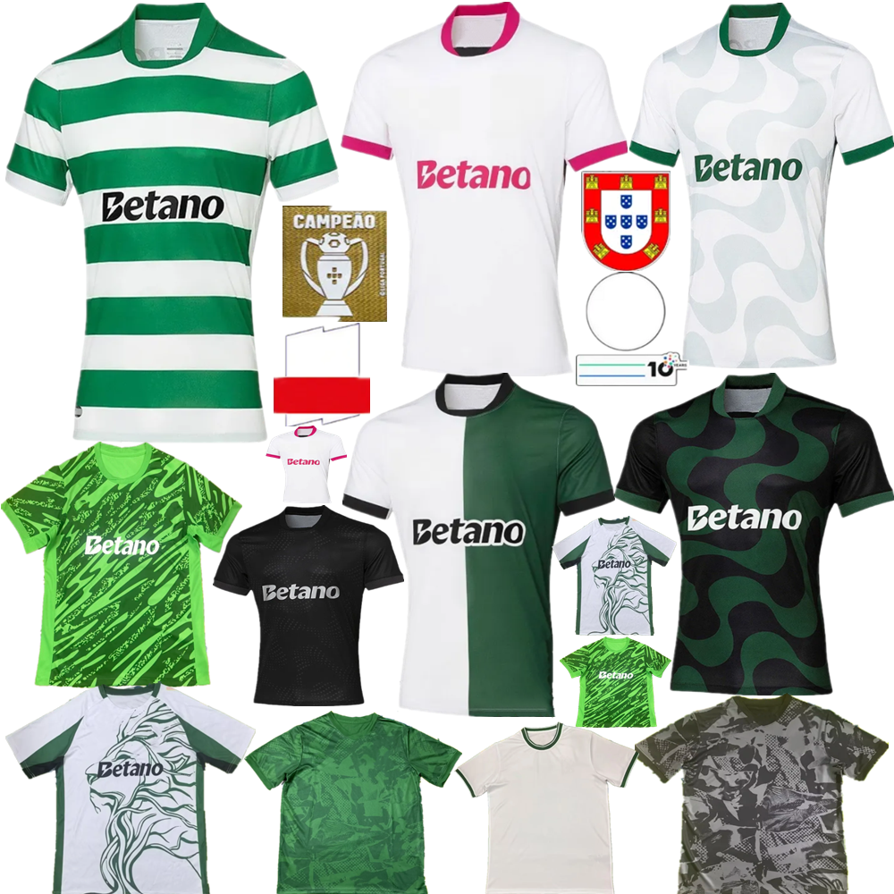 4XL 25 26 Lisbons Sporting CP Ronaldo soccer jerseys Lisboa CR7 GYOKERES 2025 2026 TRINCAO HARDER INACIO PEDRO G. QUENDA GENY BRAGANCA football shirts Men Kids Kit