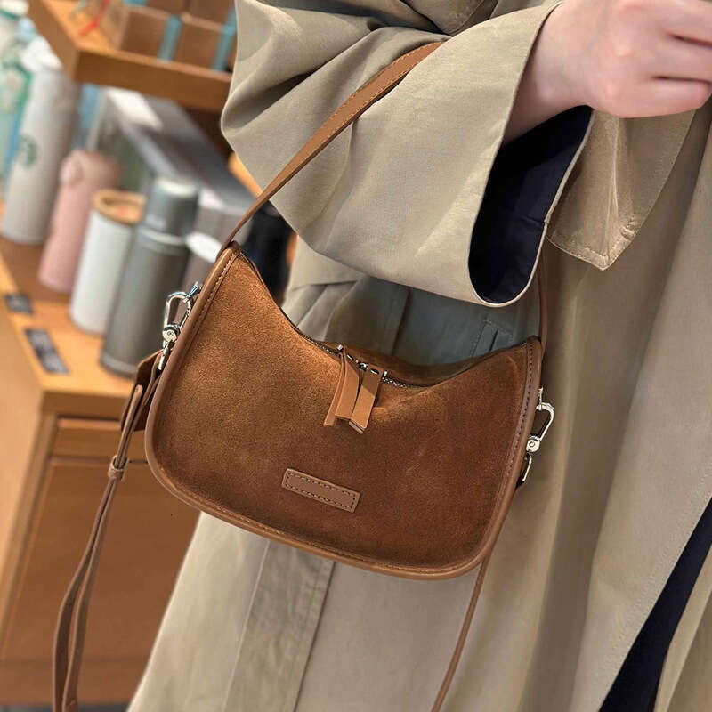 Luxury Shoulder Bags Totes Hobo Frosted Cowhide Square For Women New Genuine Leather Handbag Retro High End Feel Single Crossbody Small Bag SENYY