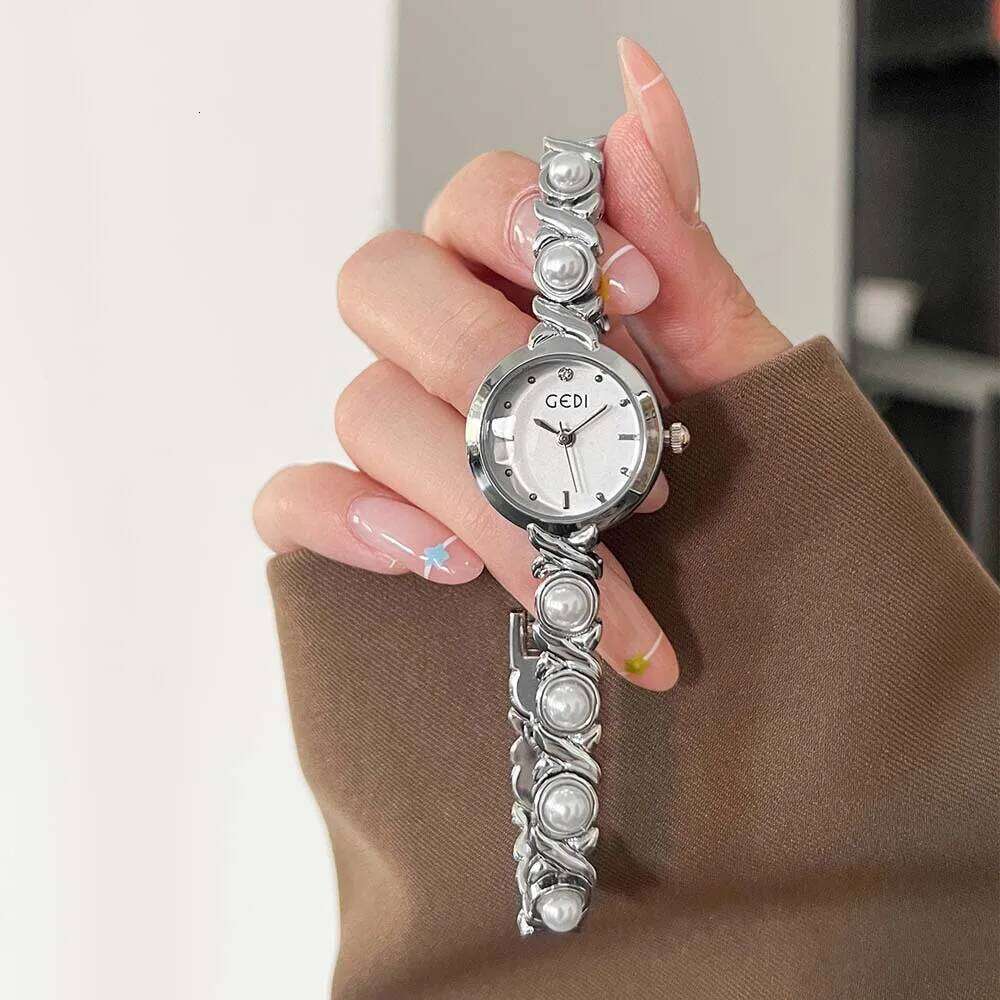 GEDI New Quartz Exquisite Pearl Premium Women's Waterproof Wrist relogio feminino H260228