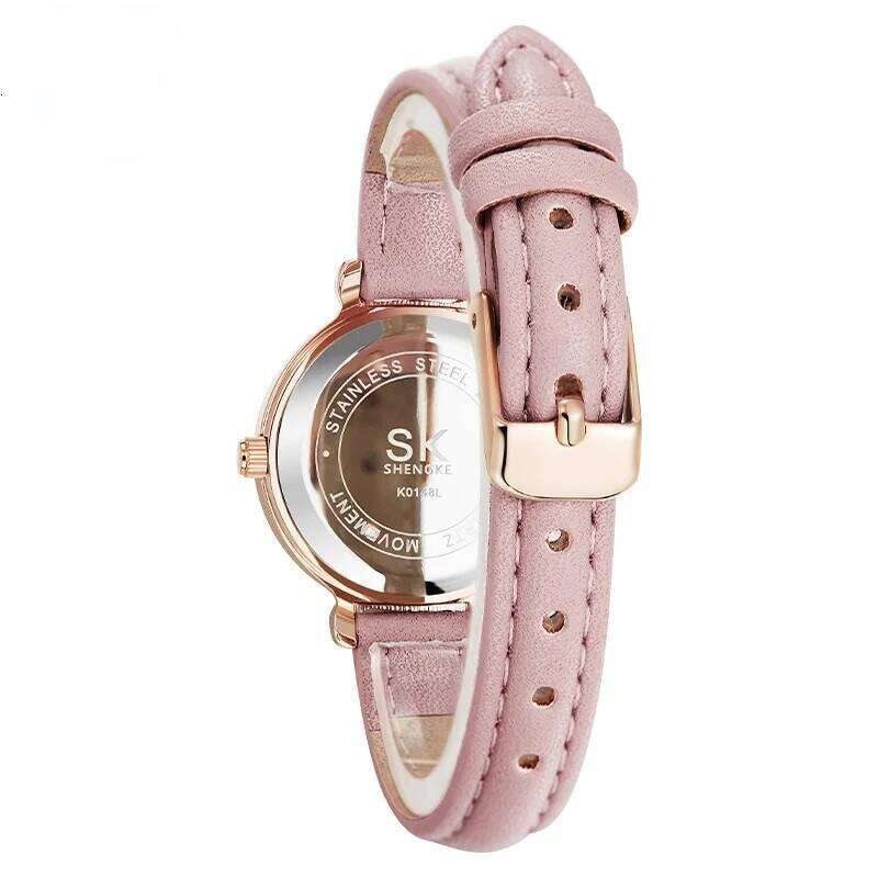 Women Brand New White Leather Montre Femme Elegant Colorful Flower Dial es Japan Movement Quartz H260228