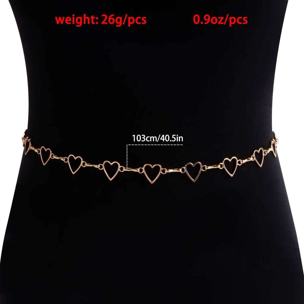 Simple Versatile Metal Hollow Waist Personalized Retro Hot Girl Body Accessories Top Chain Cl H260228