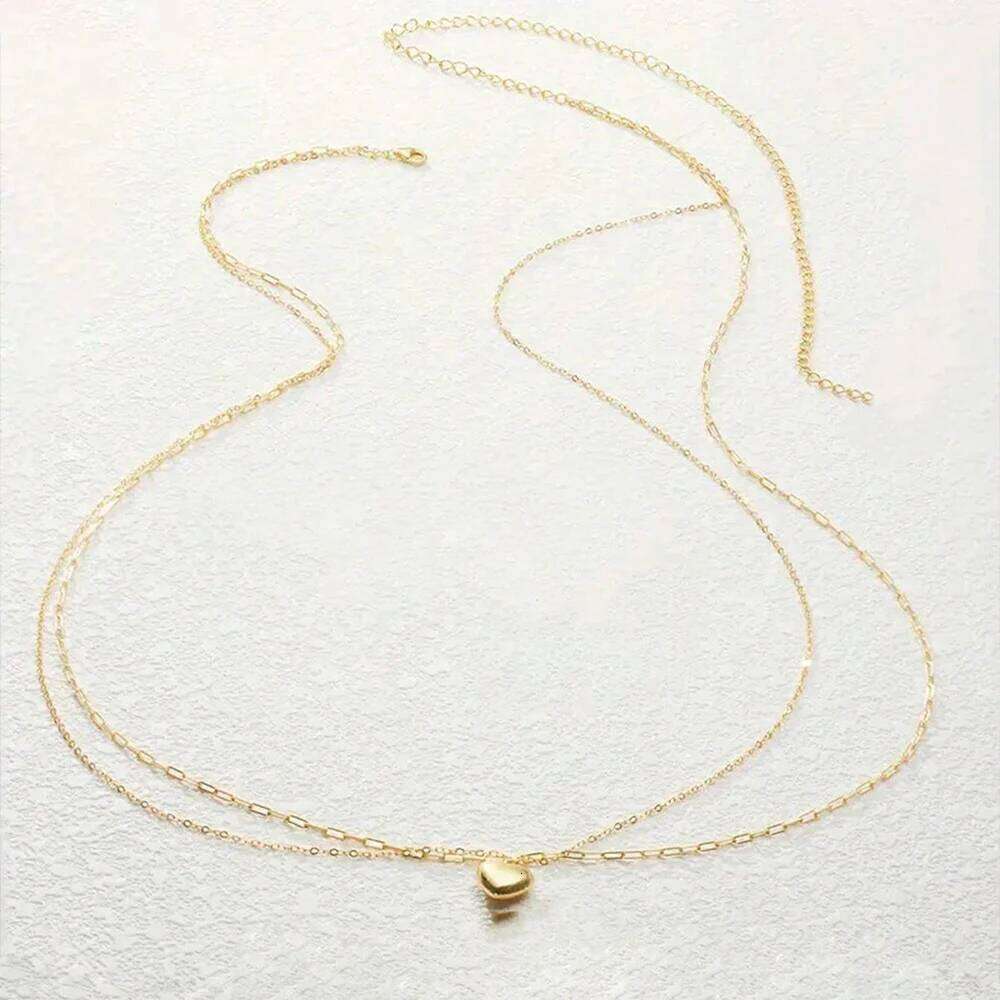 1pc Minimalist Heart Sexy For Women, Double Waist Chain, Fashionable Versatile Layered Body Chain H260228