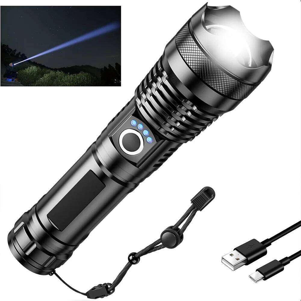 USB Rechargeable LED Flashlights High Lumens Handheld Light Waterproof for Hiking Outdoor Emergence Searchlight Z260301