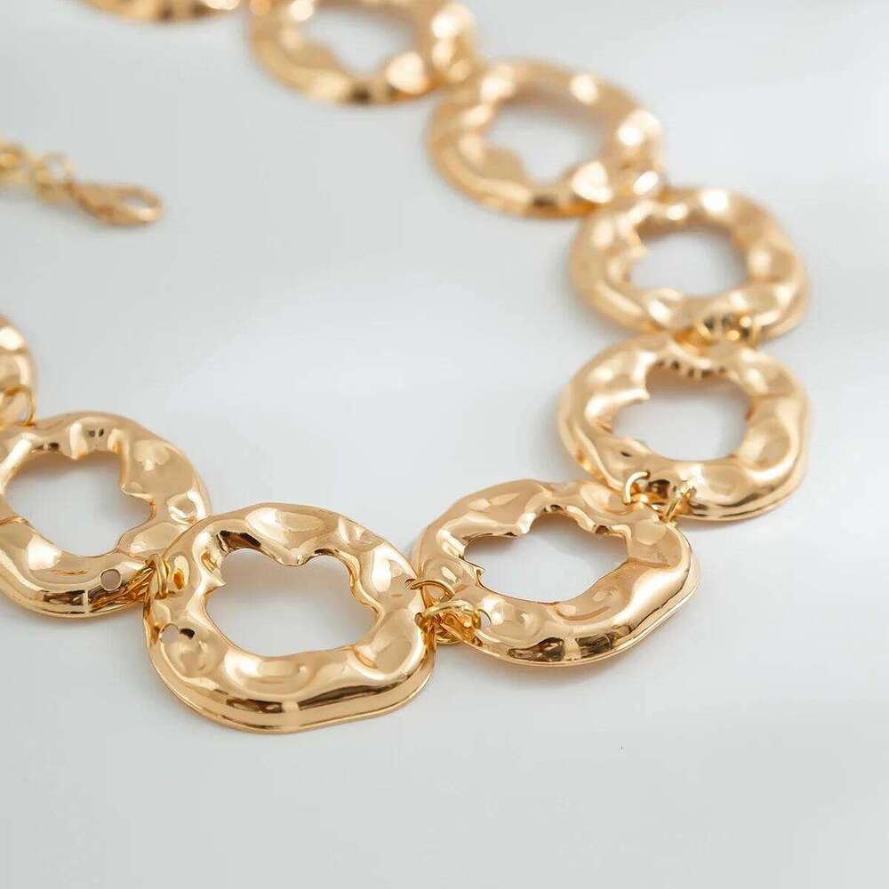 Salircon Irregular Metal Circle Accessory Splicing Waist For Women Trend Classic Gold Color Body Chain Jewelry Gift H260228