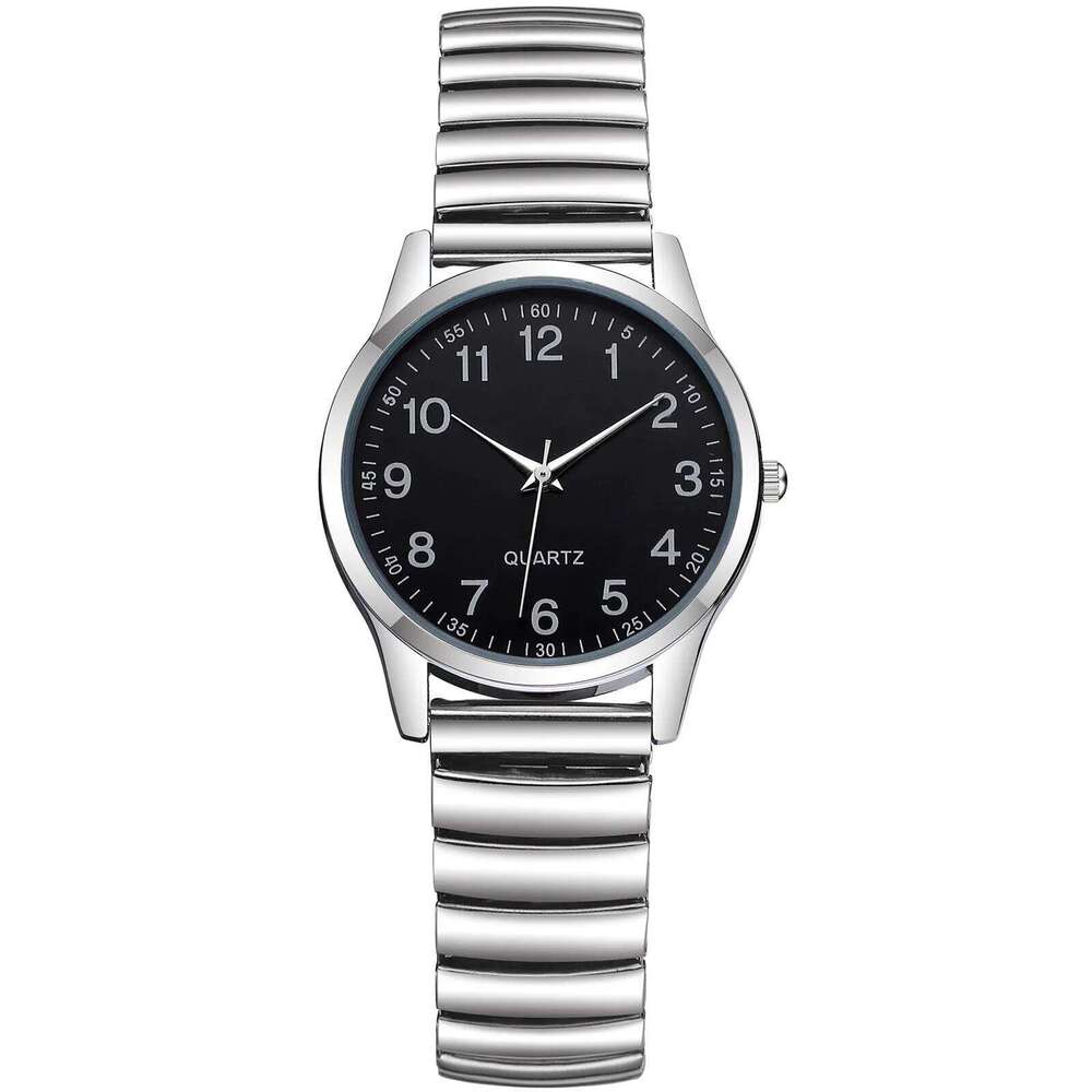 Unisex Fashion Stainless Steel Belt With Simulated Lovers Quartz Rectangle H260228