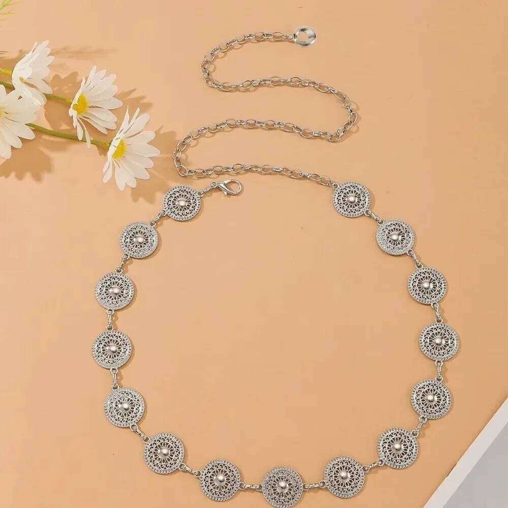 Retro Women's Waist Bohemia Style Hollow Out Design Waist-Fitted Adjustable High-End Feel Dress Body Chain H260228