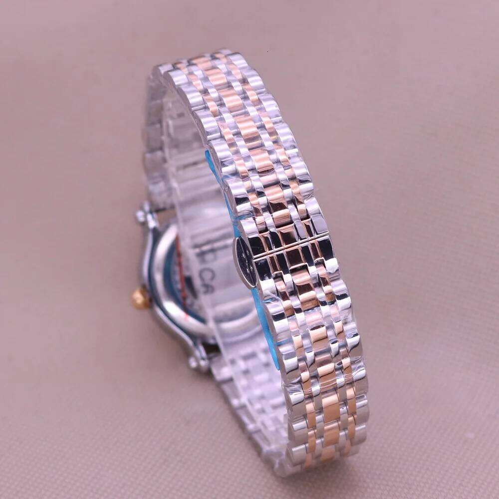 Women's Japan Quartz Hours Fine Fashion Dress Clock Real Leather Happy Moving Rhinestones Girl's Gift H260228