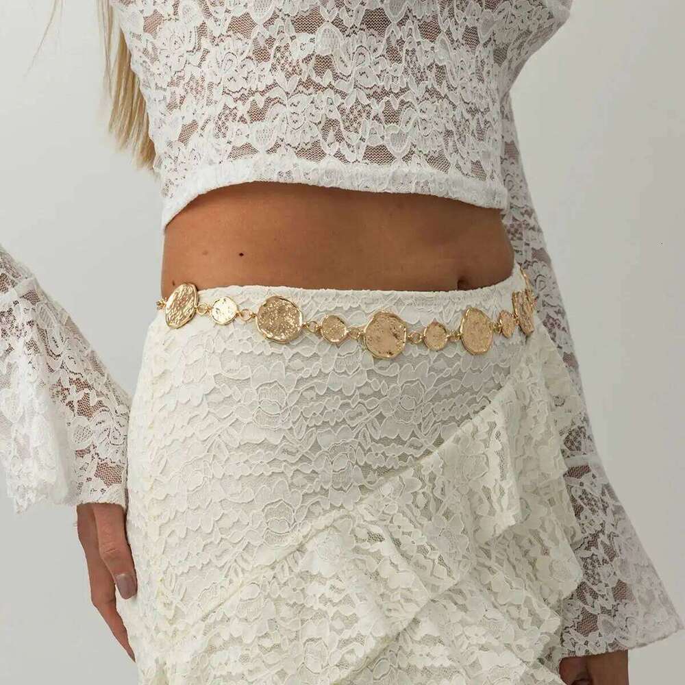 Lacteo Bohemia Gold Color Round Belly Waist Chains Women Summer Vacation Sexy Bikini Dress Body Chain Fashion Jewelry Accessory H260228