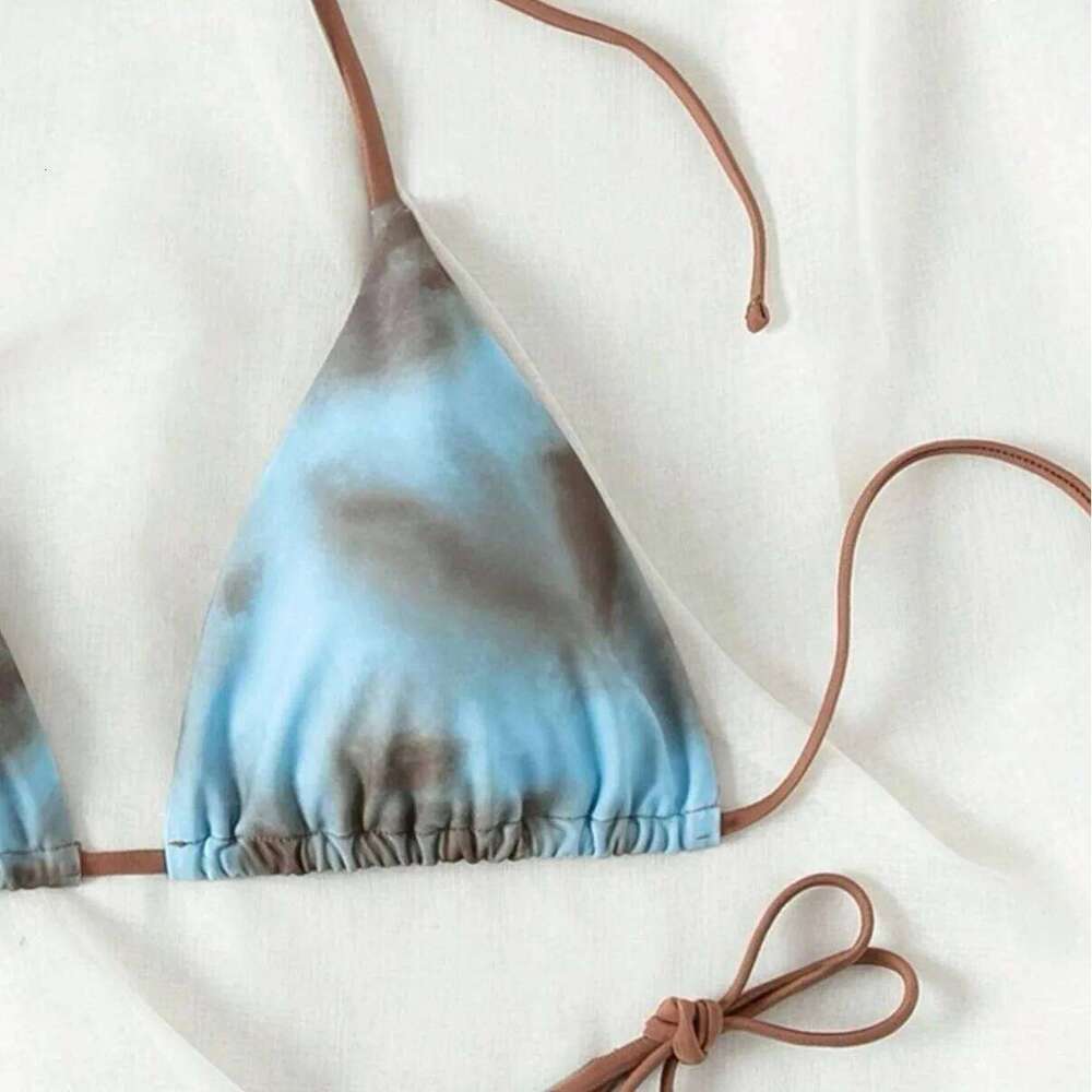 Tie Dye Bikins 2025 Mini Micro String Women Swimwear Female Swimsuit Two Pieces Bikini Set Halter Bathing Suit Swim Lady Z260301