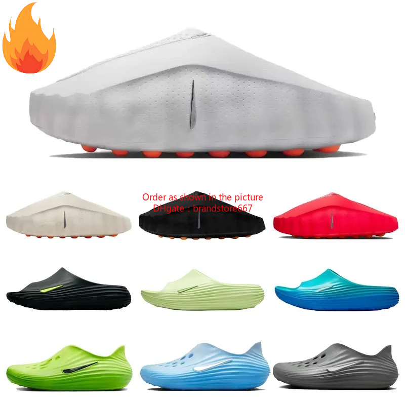 202 New Desginer Mind 001 Slide Slides Slippers Soft Rubber Tech Comfortable high quality Sandals Mules Clog Red Bone Light Smoke Grey Men Women Summer Shoes Size 36-45