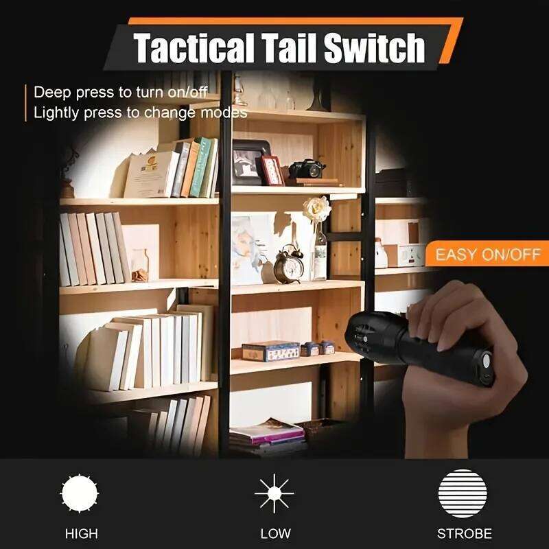 Aluminum Alloy T6 LED Tactical Zoom Spotlight Outdoor Waterproof Camping Flashlight Powerful Emergency Lighting Torch Z260301