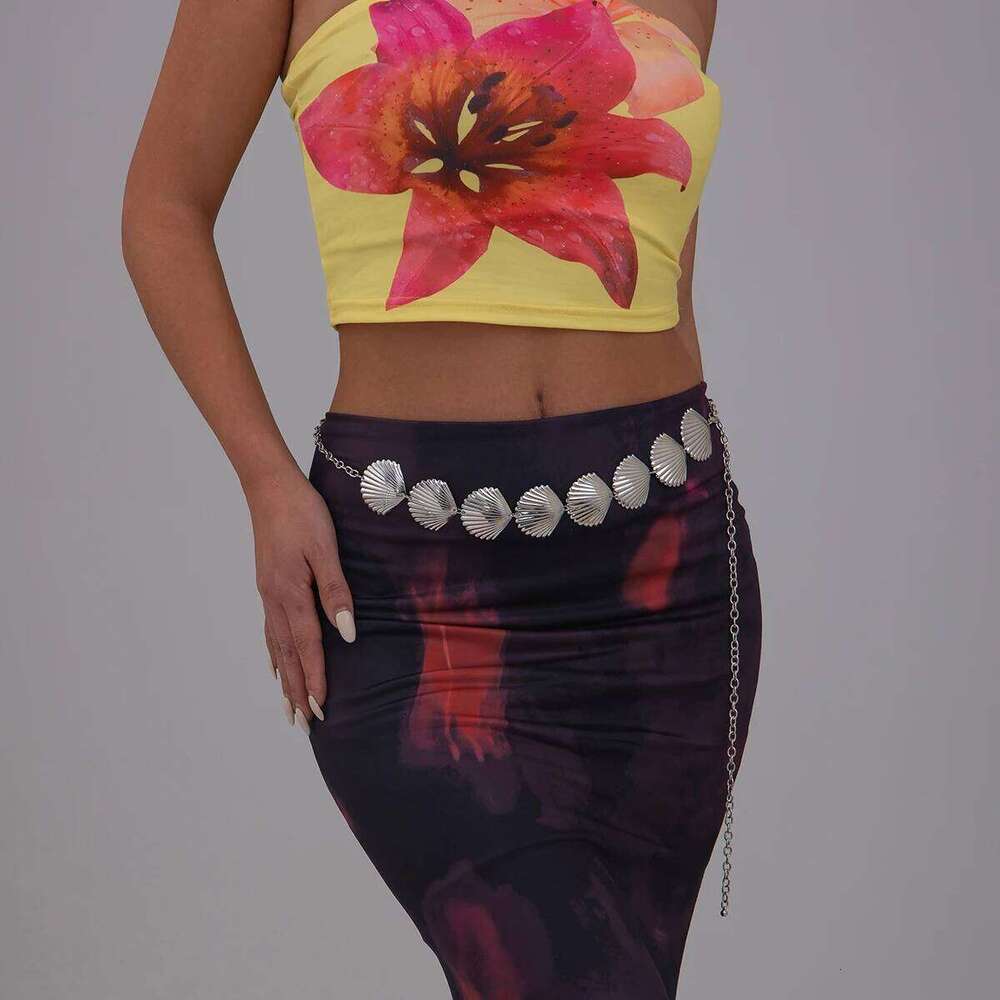 Ingemark Creative Metal Scallop Waist Chain for Women Summer Beach Bikini Boho Belly Belt Body Jewelry Accessories H260228